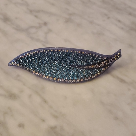 Set of 4 beaded barrette hair clips (+Hair tie) - Picture 3 of 6